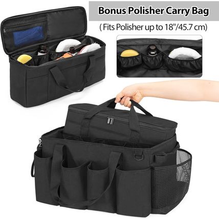 Detailing Bag with Polisher Carry Bag, Large Detail Bag Car Care Box for Auto De