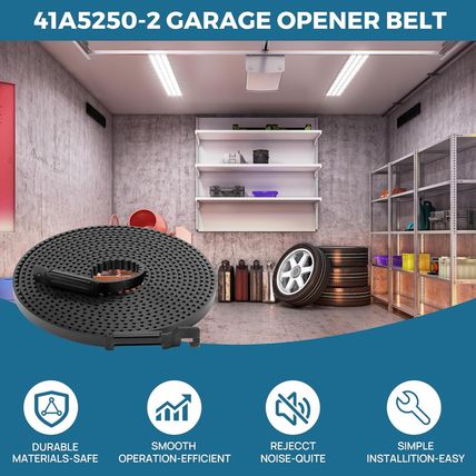 Upgrade 41A5250-2 41AB050-2 Belt for 10Ft High Garage Door, 308" Garage Door Ope