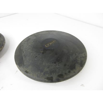 Vintage Set of 2 GILL Black Rubber 8.5" Discus 3.5lb w/ Carry Bag