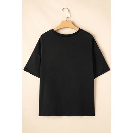 Black July 4th Stars AND Stripes Vintage Letter Graphic Tee