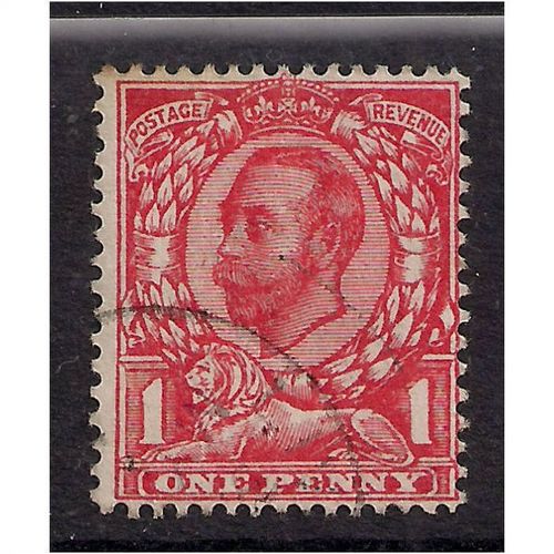 GB 1912 KGV 1d Scarlet used stamp wmk 49. (B578 )