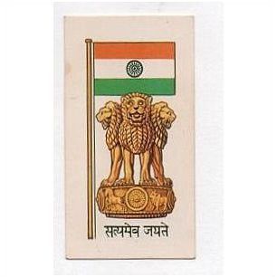 Brooke Bond Tea card Flags and Emblems of the World no.5 INDIA