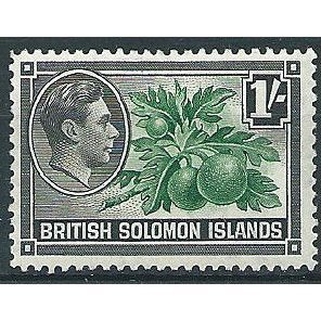 Solomon Islands 1939 SG68 1/- Green & Black Mounted Mint .. ..