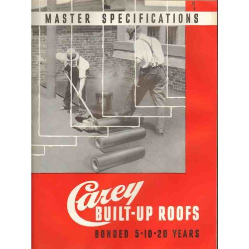 philip carey company 1938 built-up roofs bonded years vintage catalog