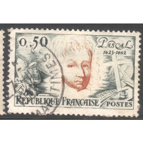 France Stamps 1962 - SG 1576 - 50c Pascal - used