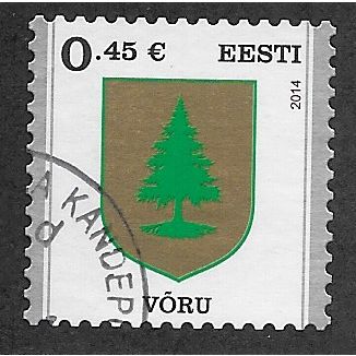 EST 2014 €0.45 (S/A) 'ARMS - VORU' FINE USED (EBID63-663)