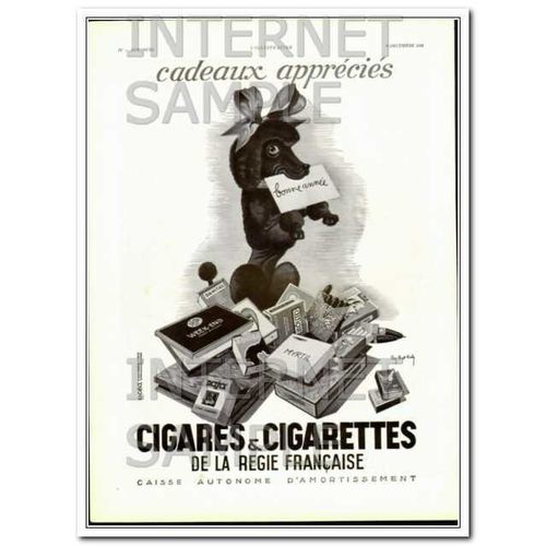 CIGARES 1938 Cigarettes De La Regie Francaise Ray Bret Koch vintage ad