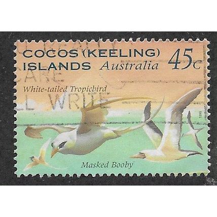 CKI 1995 45c 'WHITE TAILED TROPIC BIRD' FINE USED (EBID70-892)