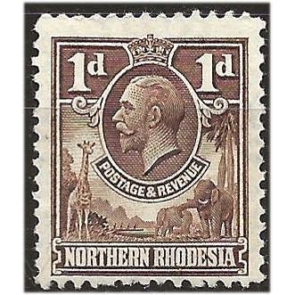 Northern Rhodesia 1925 SG2 1d Brown Mounted Mint .. ..