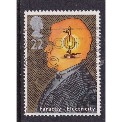 GB 1991 SCIENTIFIC ACHEIVEMENTS 22p FARADAY USED SG1546