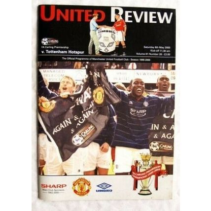 2000 programme Manchester United v. Tottenham Hotspur 8/5