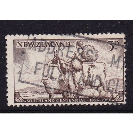 NEW ZEALAND 1956 SOUTHLAND CENTENNIAL 3d USED SG753 #1