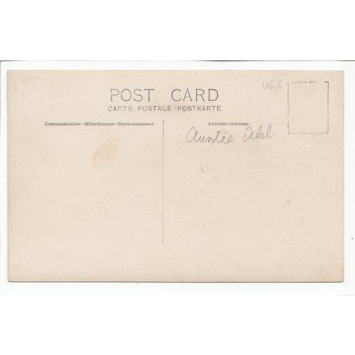 Smartly Dressed Lady and Two Children Studio Postcard UG6