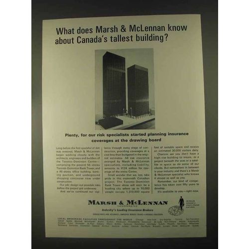1967 Marsh & McLennan Insurance Ad - Canada's Tallest
