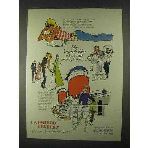 1967 United States Lines Cruise Ad = The Unrushables