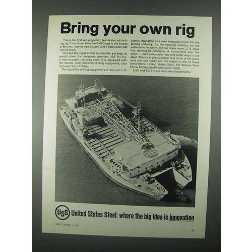 1967 United States Steel Ad - Bring Your Own Rig