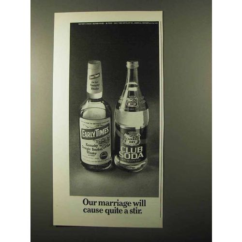 1971 Early Times Bourbon Ad - Our Marriage Cause Stir