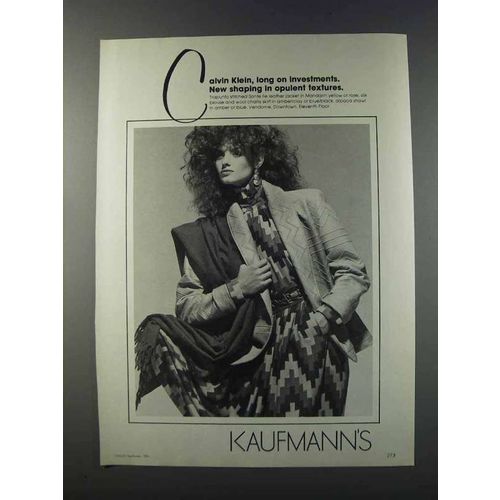 1981 Kaufmann's Ad - Calvin Klein Santa Fe Jacket