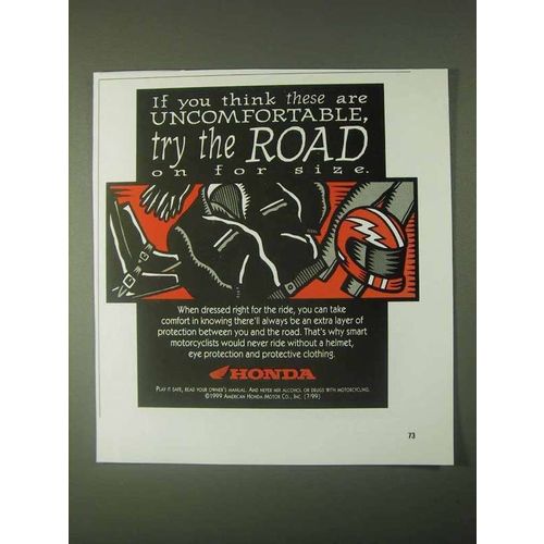 2000 Honda Motorcycles Ad - Think These Uncomfortable