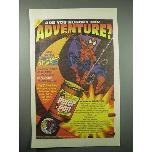 1995 Peter Pan Peanut Butter Ad - Spider-Man