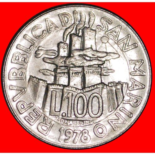 SUN: SAN MARINO ★ 100 LIRE 1978 UNC MINT LUSTER! LOW START ★ NO RESERVE!