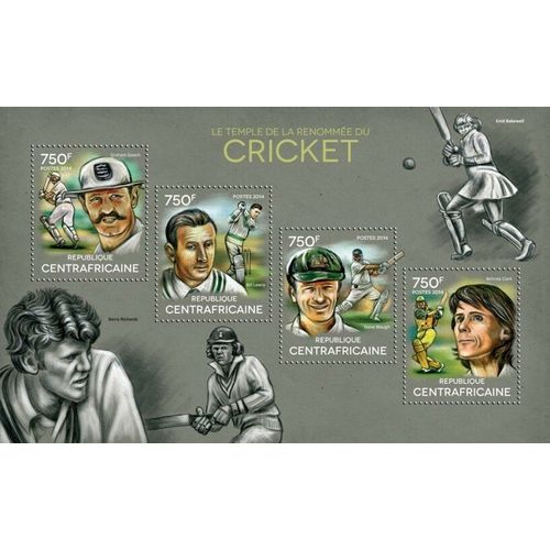 CENTRAL AFRICA 2014 SHEET MNH CRICKET SPORTS 3