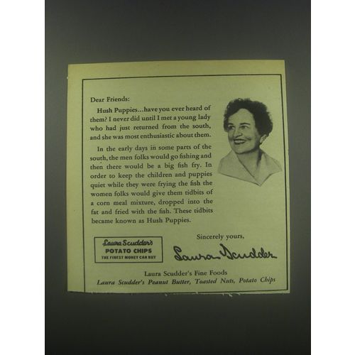 1947 Laura Scudder's Potato Chips Advertisement