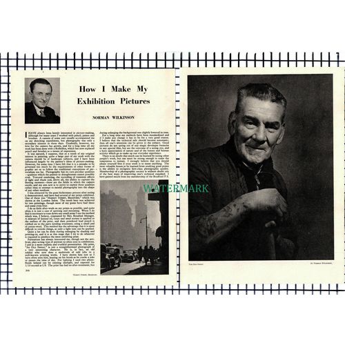 (7090) Norman Wilkinson Photographer Bradford - 1955 Article
