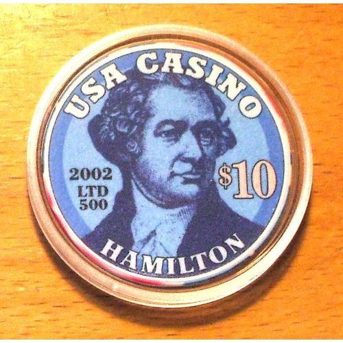 Alexander Hamilton $10. Poker Chip Golf Ball Marker - LTD 1 of 500 - 2002