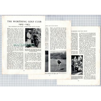 (6776) The Worthing Golf Club Sussex John Forbes Fred Pratt - 1953 Article