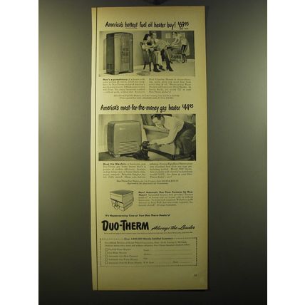 1950 Duo-Therm Model 717 and Mayfair Heaters Ad - America's hottest