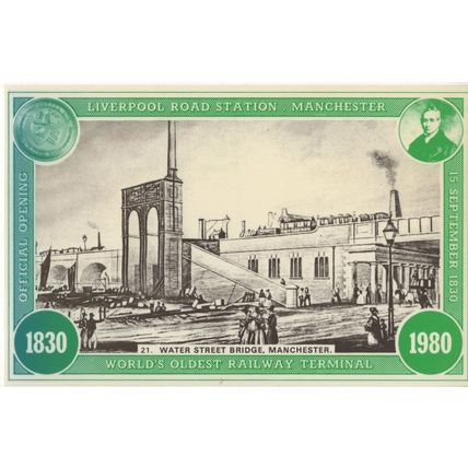 Water Street Bridge Liverpool & Manchester Railway Postcard