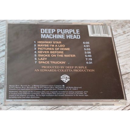 Deep Purple Machine Head CD Heavy Metal Classic Rock 1 Disc Smoke on the Water