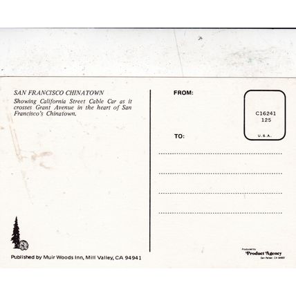Chinatown Grant Avenue San Francisco United States Postcard unused VGC