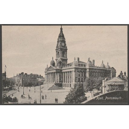Town Hall, Portsmouth, Hampshire, c.1920 - Valentine's Postcard