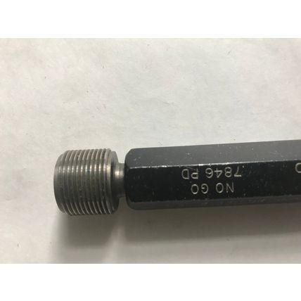 THE PIPE MACHINERY .7846,7846 PD GO NO GO THREAD & PLUG GAUGE 13/16-20 NEF-2,ER