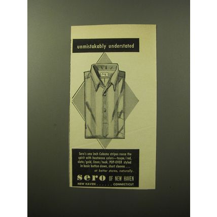 1960 Sero of New Haven Shirts Advertisement