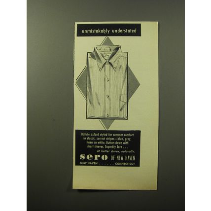 1960 Sero of New Haven Shirts Ad