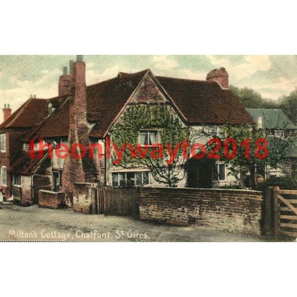 Miltons Cottage, Chalfont St Giles, Bucks, Davy Postcard, 1904