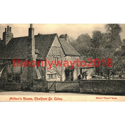 Miltons House, Chalfont St Giles, Bucks, Stones Royal Postcard