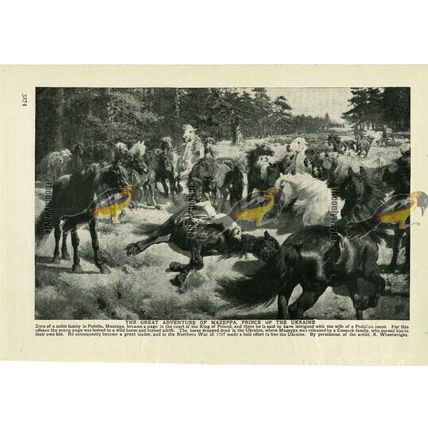 Adventure Of Mazeppa, Prince Of The Ukraine, Book Illustration (Print), c1907