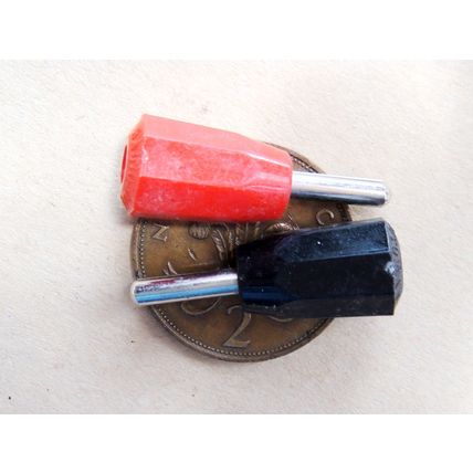 Pair of Radiospares 4MM Speaker Plugs, Vintage, New Old Stock