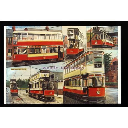 tm6645 - Manchester Corporation Tramways 1901-49 Artist - G.S.Cooper - postcard