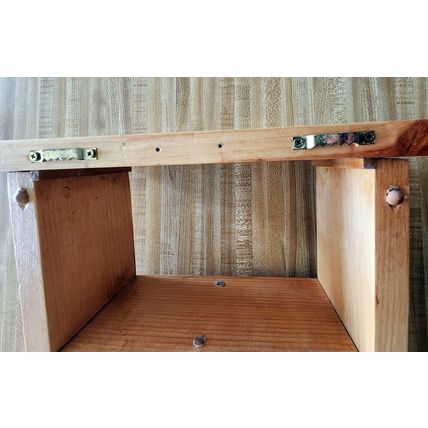Homemade Handmade Wood 2 Heart Door Hanging Wall Shelf