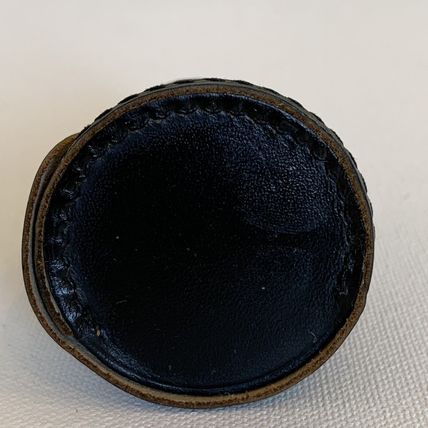 4 VINTAGE Metal German Nesting Shot Glasses Cups Set Black Leather Travel Case