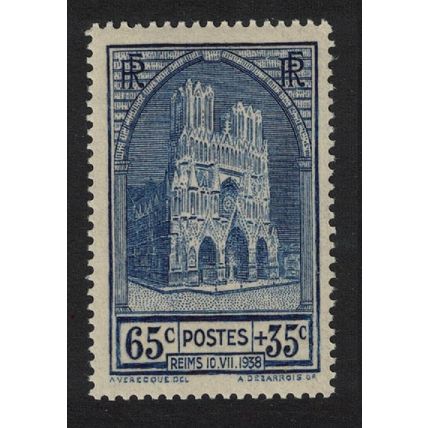 France Reims Cathedral Restoration Fund 1938 MNH SG#614 Sc#B74