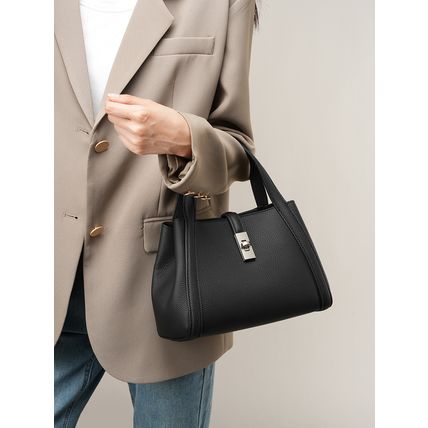 Women's Crossbody Bags Lady Cow Leather Shoulder Handbag Black