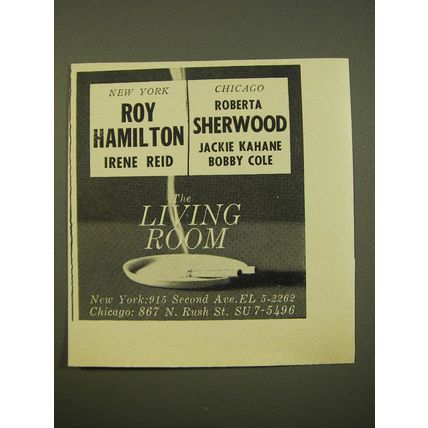 1961 The Living Room Play Advertisement - Roy Hamilton Irene Reid