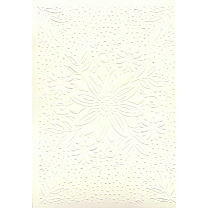 A6 Embossed Card. 10 Sheets. Floral. Cardmaking Scrapbooking Crafts