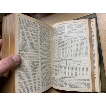 1956 "WHITAKER'S ALMANACK" VINTAGE HARDBACK BOOK & ORIGINAL BINDER COVER (P6)